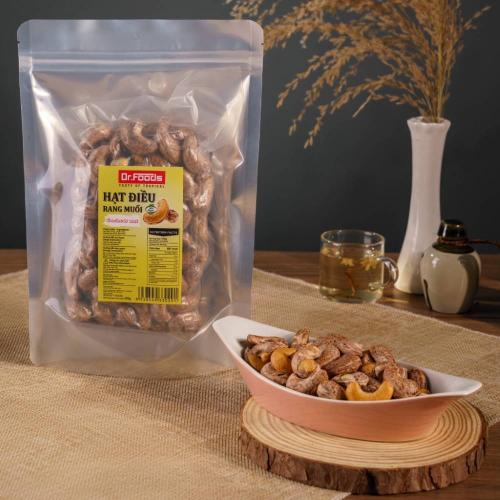 Hạt Điều Rang Muối Vỏ Lụa Bịch 500g