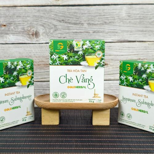 Cao Khô Hoà Tan Chè Vằng Gold Herbal (Hộp 15 gói x 5g)