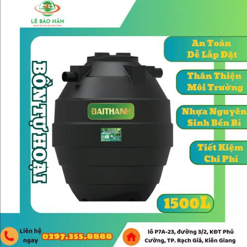 Bồn nhựa Tự Hoại Đại Thành 1.500L Đứng