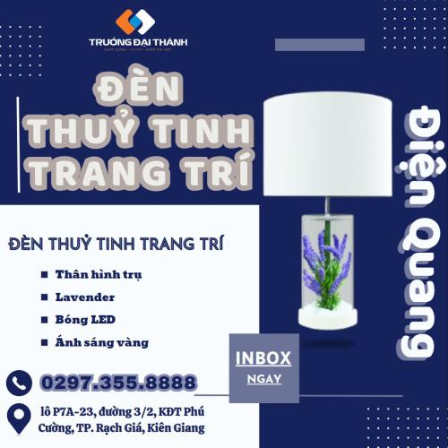 Đèn thủy tinh trang trí Điện Quang ĐQ DCL11 WW ( thân hình trụ, Lavender, bóng LED, Ánh sáng vàng )