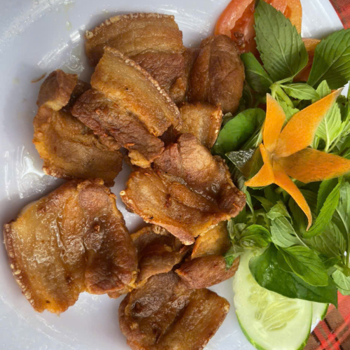 Thịt Ba Chỉ Chiên Riềng