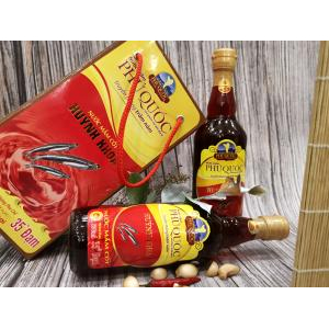 Nước Mắm Truyền Thống Cốt Nhĩ Huỳnh Khoa 43 đạm - Chai 500 ml - Hộp 2 chai