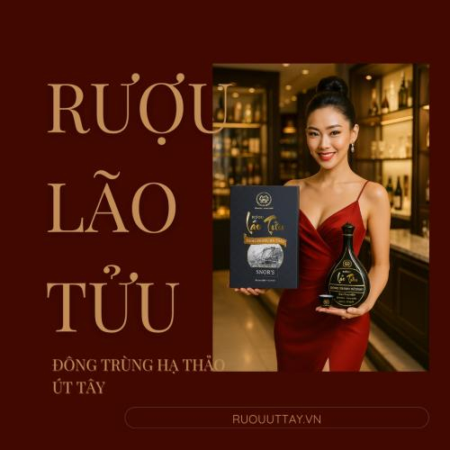 Rượu Lão Tửu Đông Trùng Hạ Thảo – Tinh Hoa Sức Khỏe Trong Dáng Bình Gốm Xanh