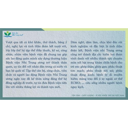 Lịch sử hình thành và phát triển của Bệnh viện nhi Trung ương