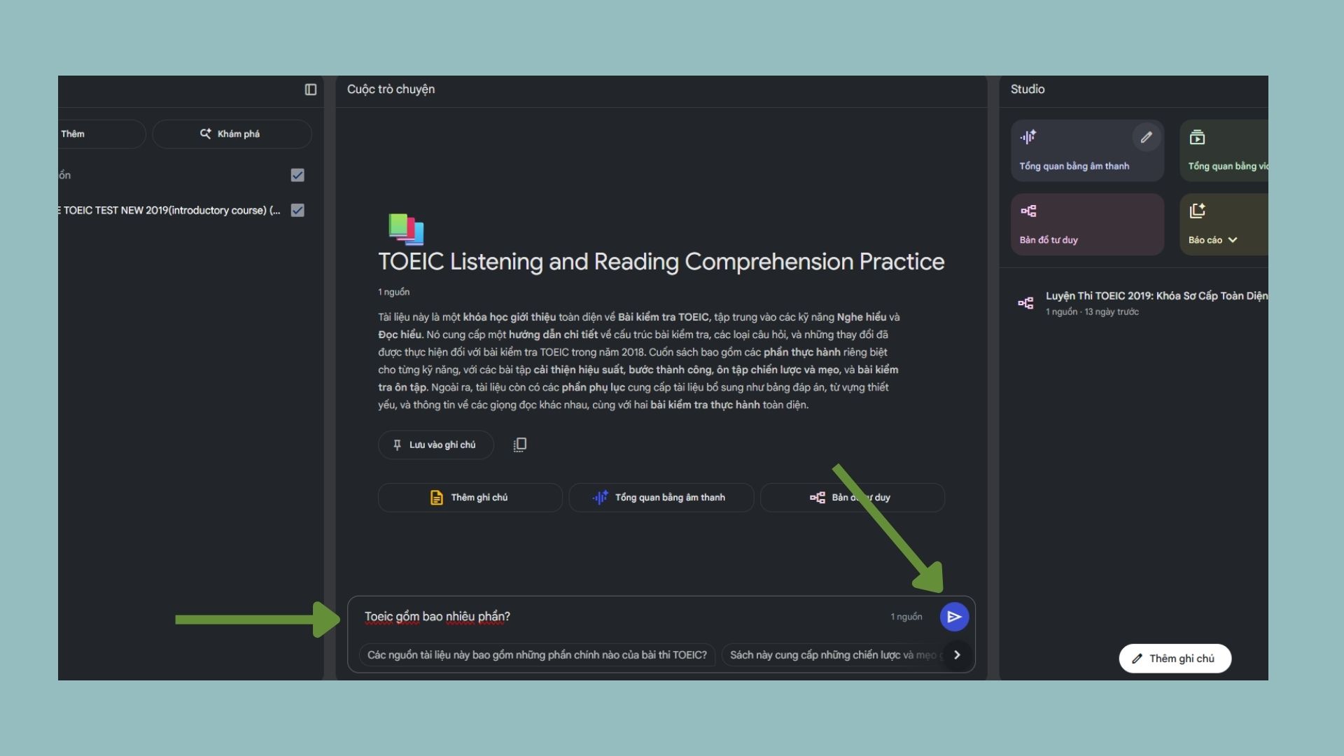Tương tác với NotebookLM