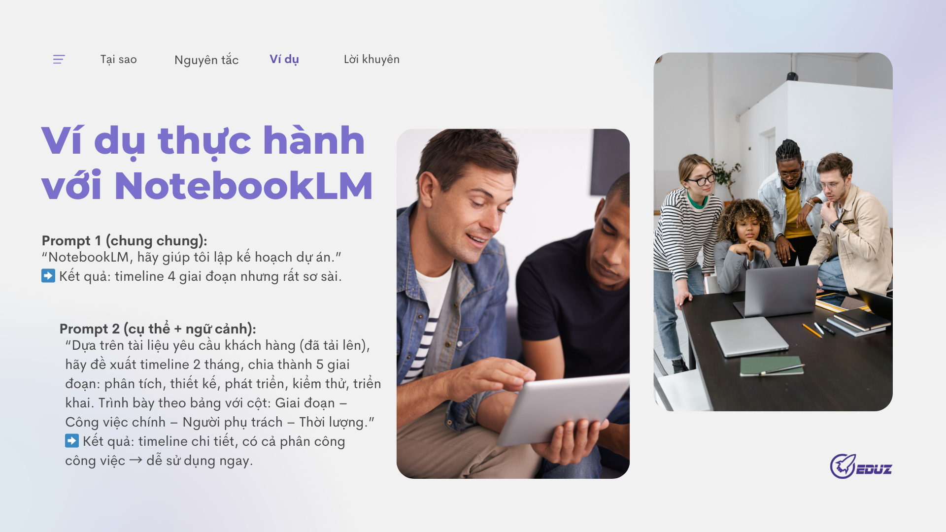 Ví dụ thực hành với NotebookLM