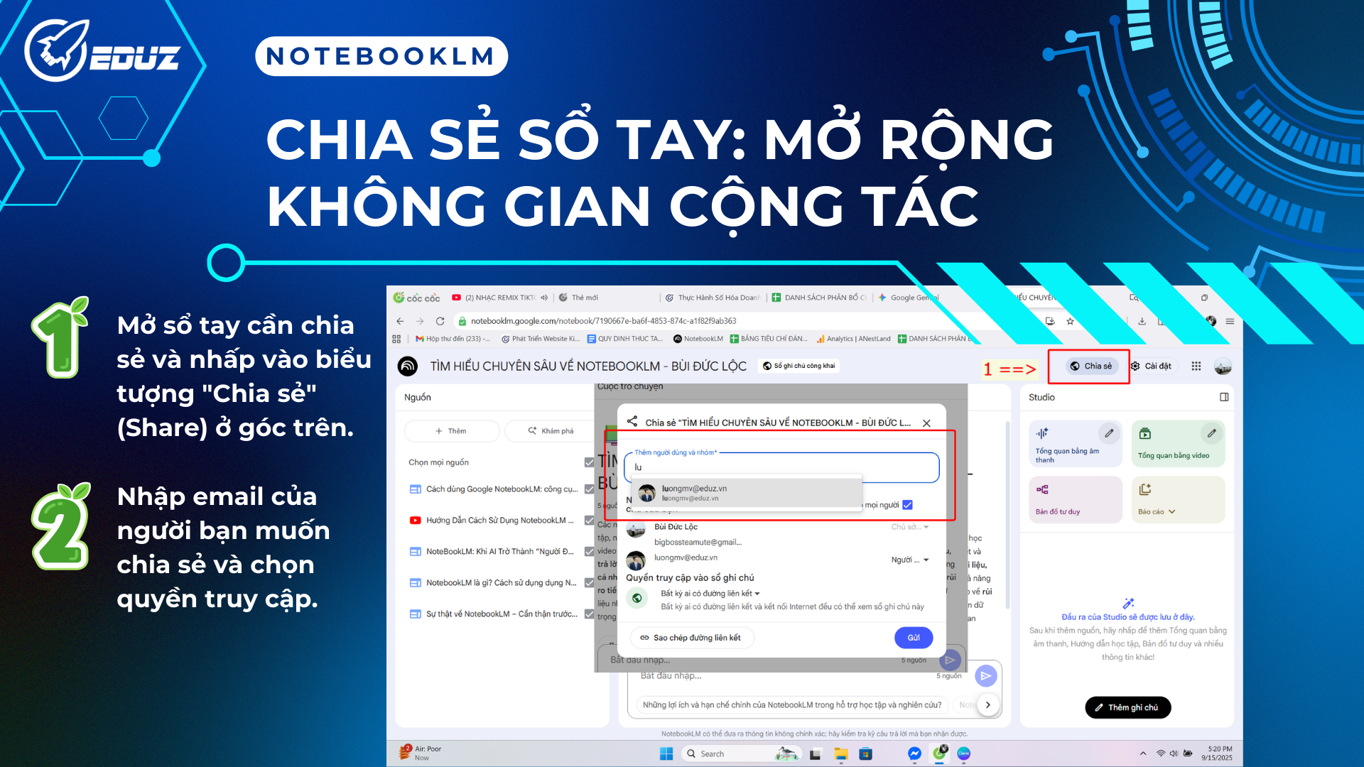 2. Chia sẻ Sổ tay: Mở rộng không gian cộng tác