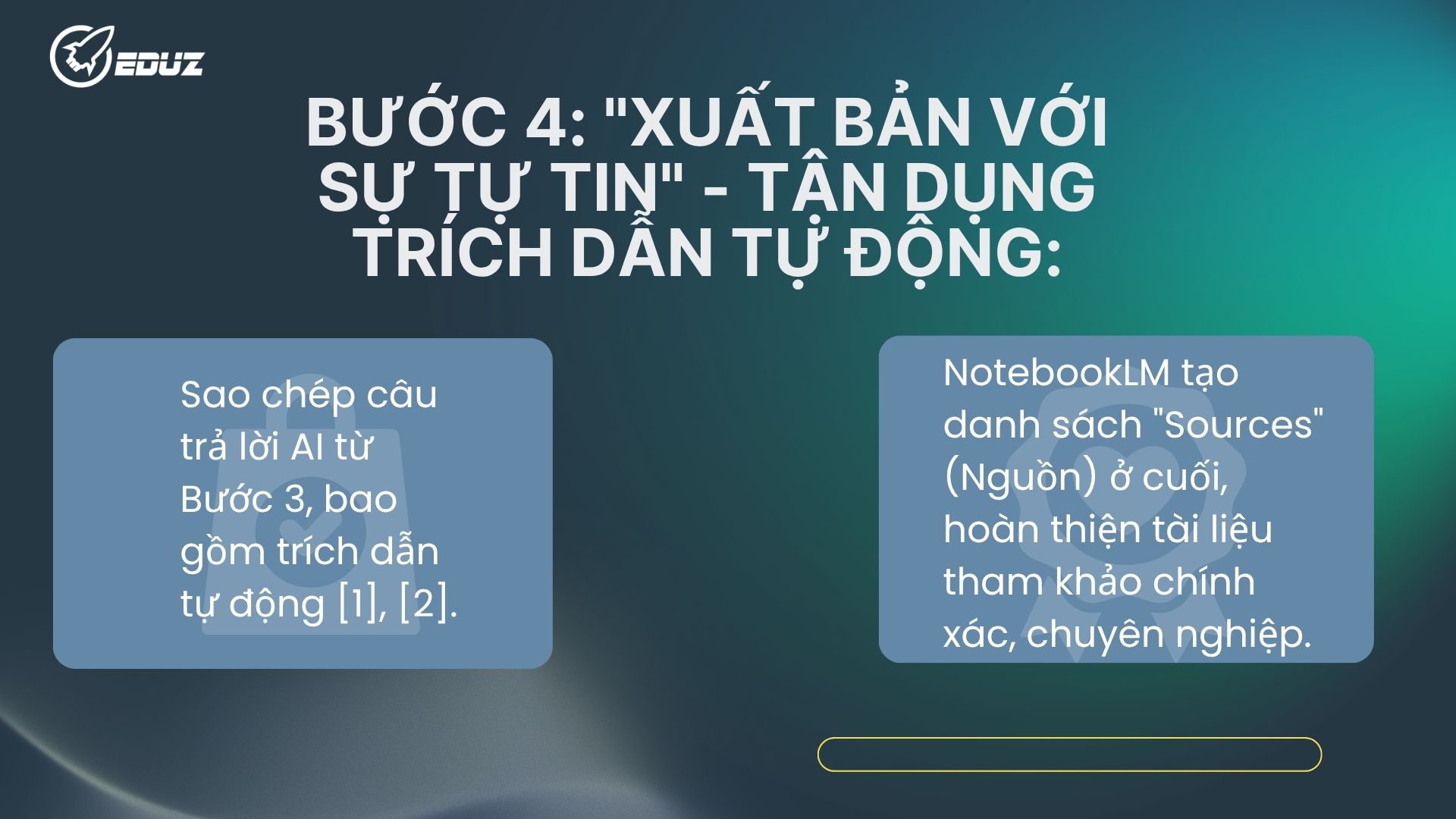 Bước 4: "Xuất Bản Với Sự Tự Tin" - Tận Dụng Trích Dẫn Tự Động