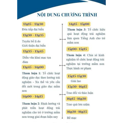 Nội dung tọa đàm