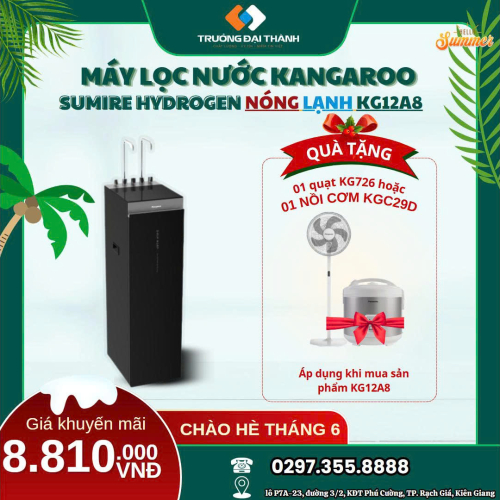 Máy Lọc Nước Kangaroo Sumire Hydrogen Nóng Lạnh KG12A8