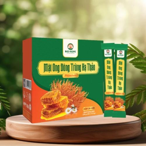 Mật Ong Đông Trùng Hạ Thảo Premium Hộp 20 gói