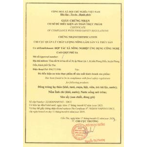 Giấy chứng nhận an toàn vệ sinh thực phẩm