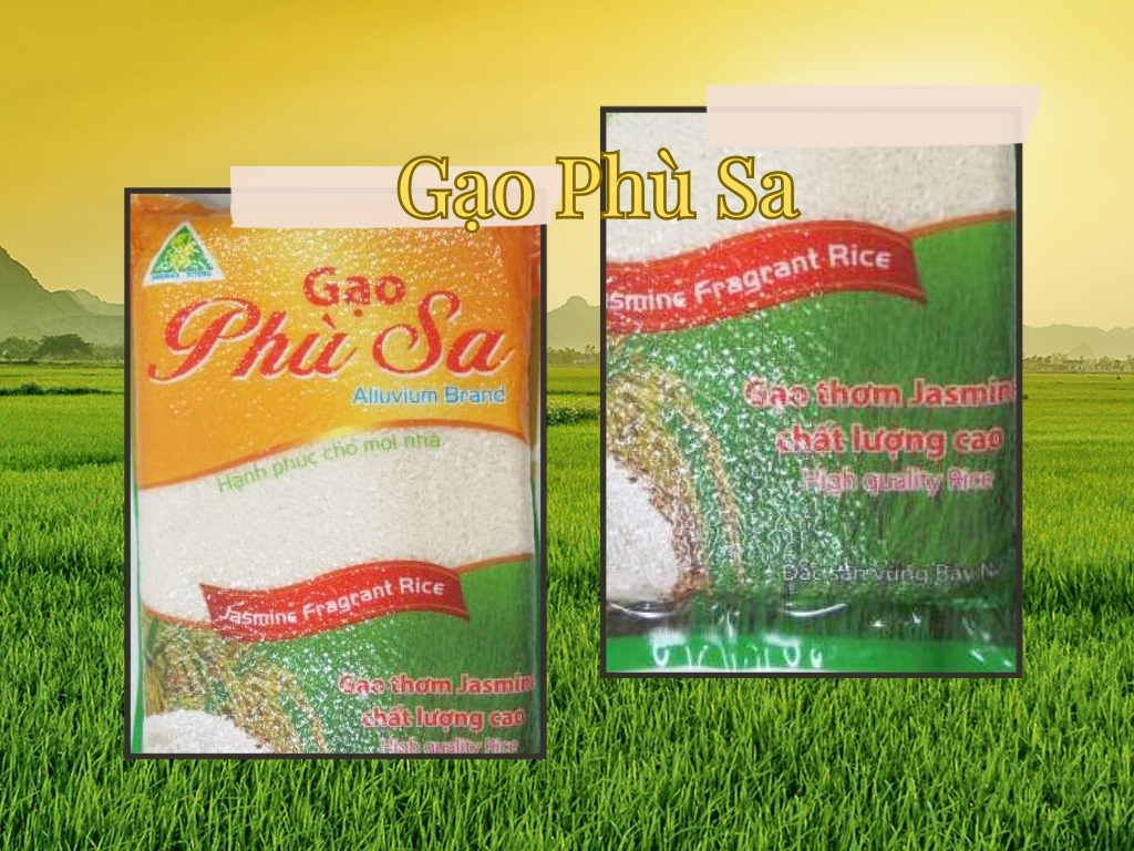 2. Gạo thơm Jasmine: Nhãn hiệu Phù Sa