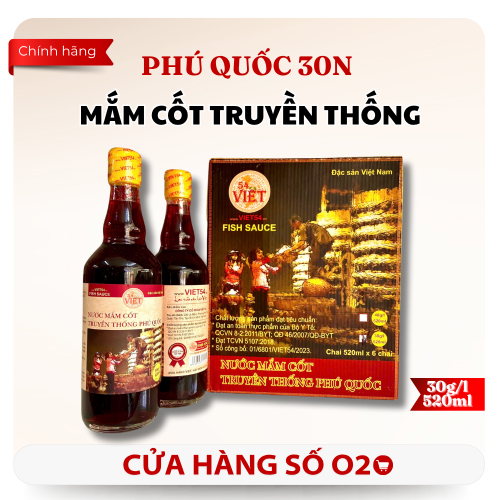 Hồ Sơ Công Bố Sản Phẩm Nước Mắm Cốt Truyền Thống Phú Quốc 30N Việt 54